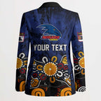 Personalized Adelaide Crows Blazer Aboriginal Dot Painting Graffiti Style