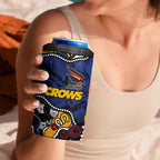 Personalized Adelaide Crows 4 in 1 Can Cooler Tumbler Aboriginal Dot Painting Graffiti Style