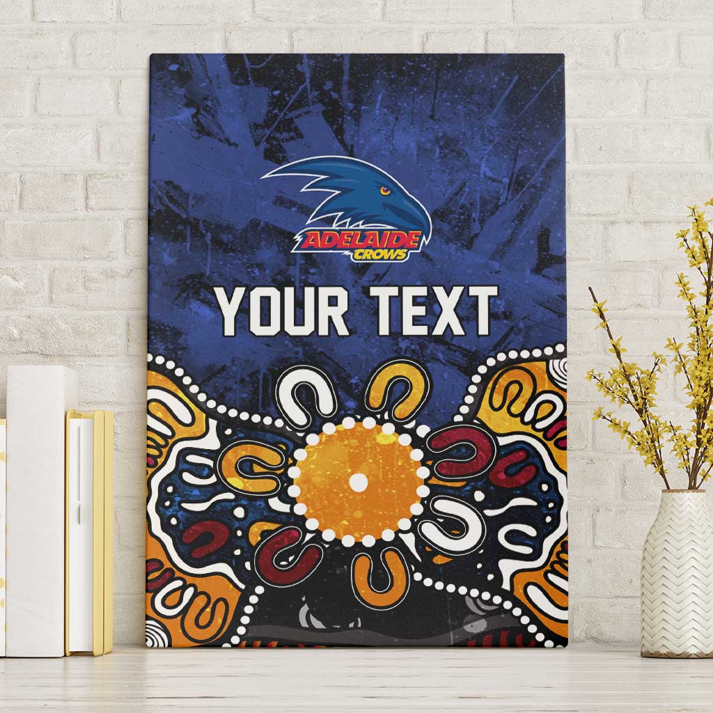 Personalized Adelaide Crows Canvas Wall Art Aboriginal Dot Painting Graffiti Style