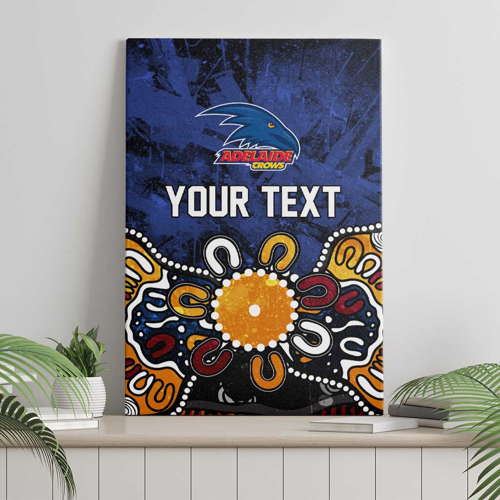 Personalized Adelaide Crows Canvas Wall Art Aboriginal Dot Painting Graffiti Style