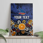 Personalized Adelaide Crows Canvas Wall Art Aboriginal Dot Painting Graffiti Style