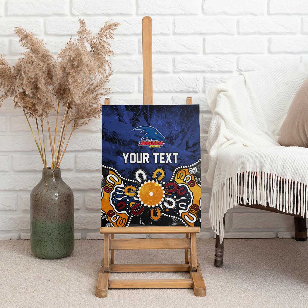 Personalized Adelaide Crows Canvas Wall Art Aboriginal Dot Painting Graffiti Style
