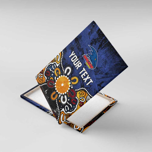 Personalized Adelaide Crows Canvas Wall Art Aboriginal Dot Painting Graffiti Style