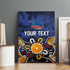 Personalized Adelaide Crows Canvas Wall Art Aboriginal Dot Painting Graffiti Style
