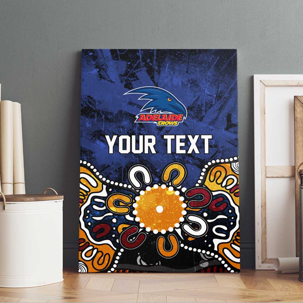 Personalized Adelaide Crows Canvas Wall Art Aboriginal Dot Painting Graffiti Style