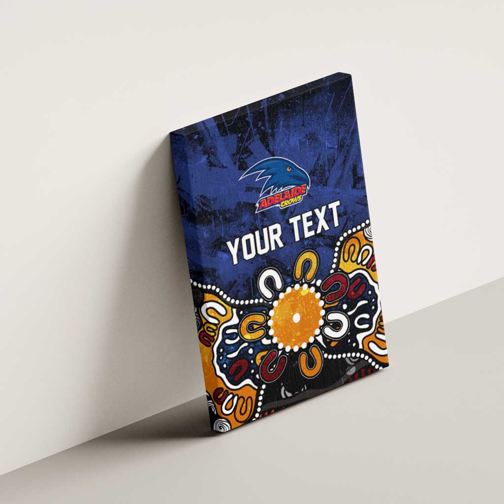 Personalized Adelaide Crows Canvas Wall Art Aboriginal Dot Painting Graffiti Style