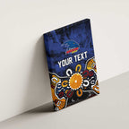 Personalized Adelaide Crows Canvas Wall Art Aboriginal Dot Painting Graffiti Style