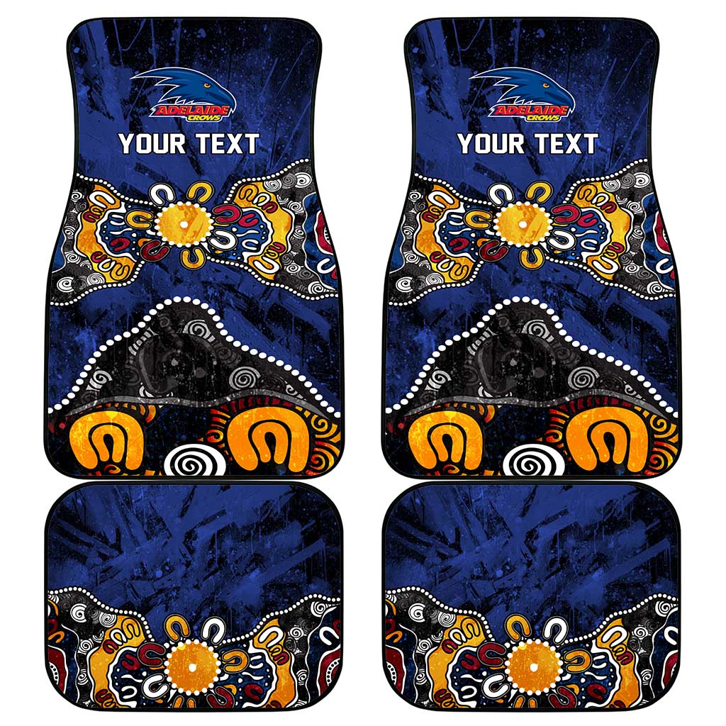 Personalized Adelaide Crows Car Mats Aboriginal Dot Painting Graffiti Style