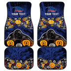 Personalized Adelaide Crows Car Mats Aboriginal Dot Painting Graffiti Style