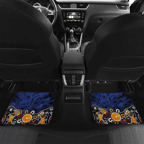 Personalized Adelaide Crows Car Mats Aboriginal Dot Painting Graffiti Style