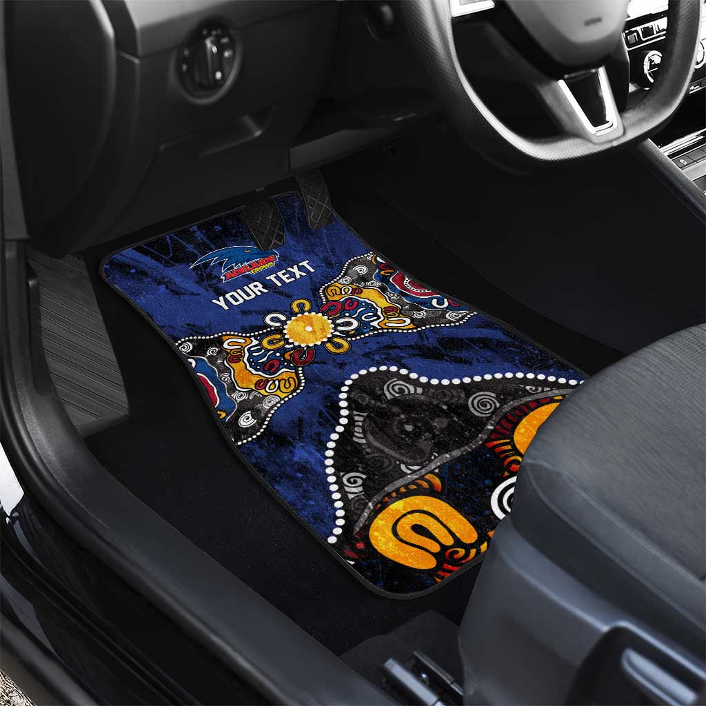 Personalized Adelaide Crows Car Mats Aboriginal Dot Painting Graffiti Style
