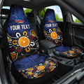 Personalized Adelaide Crows Car Seat Cover Aboriginal Dot Painting Graffiti Style