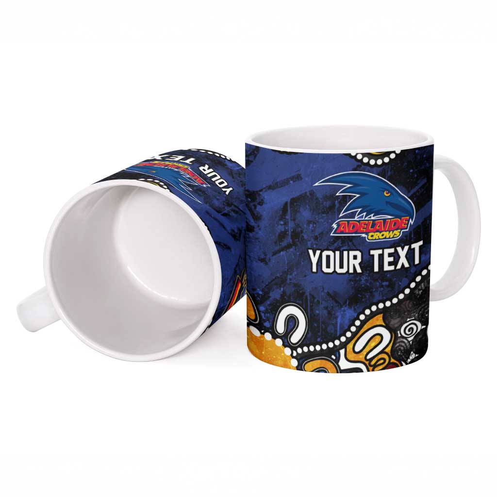 Personalized Adelaide Crows Ceramic Mug Aboriginal Dot Painting Graffiti Style