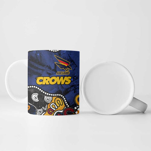Personalized Adelaide Crows Ceramic Mug Aboriginal Dot Painting Graffiti Style