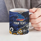 Personalized Adelaide Crows Ceramic Mug Aboriginal Dot Painting Graffiti Style