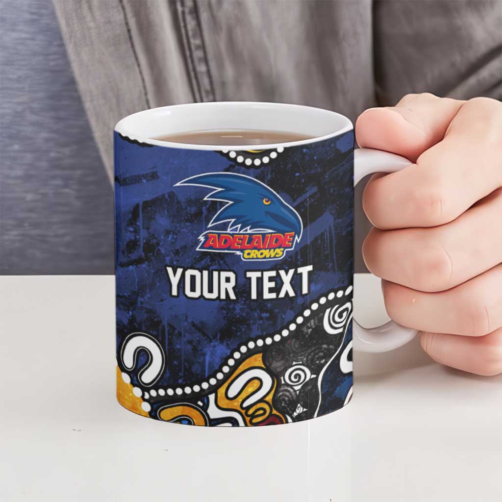 Personalized Adelaide Crows Ceramic Mug Aboriginal Dot Painting Graffiti Style