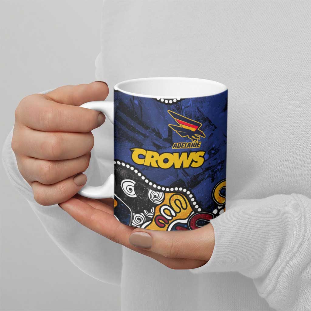Personalized Adelaide Crows Ceramic Mug Aboriginal Dot Painting Graffiti Style