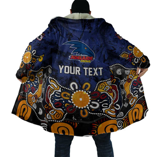 Personalized Adelaide Crows Cloak Aboriginal Dot Painting Graffiti Style