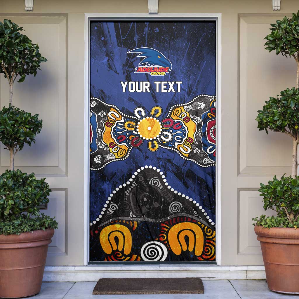 Personalized Adelaide Crows Door Cover Aboriginal Dot Painting Graffiti Style