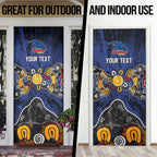 Personalized Adelaide Crows Door Cover Aboriginal Dot Painting Graffiti Style