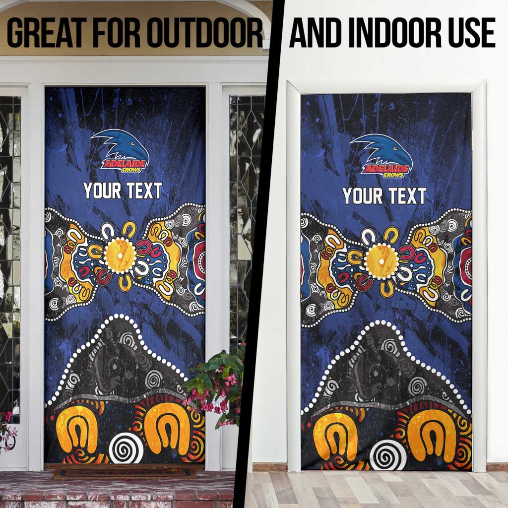 Personalized Adelaide Crows Door Cover Aboriginal Dot Painting Graffiti Style