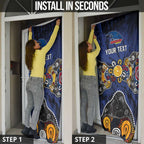 Personalized Adelaide Crows Door Cover Aboriginal Dot Painting Graffiti Style