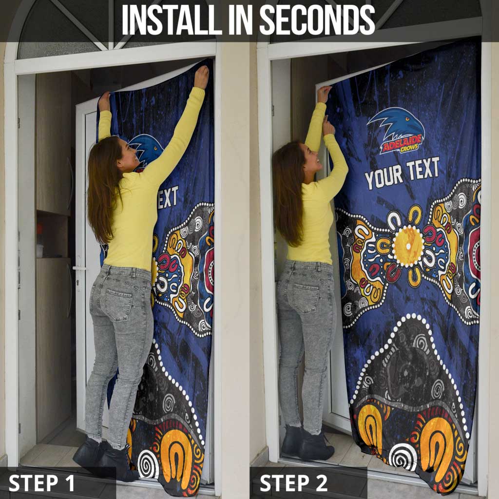 Personalized Adelaide Crows Door Cover Aboriginal Dot Painting Graffiti Style