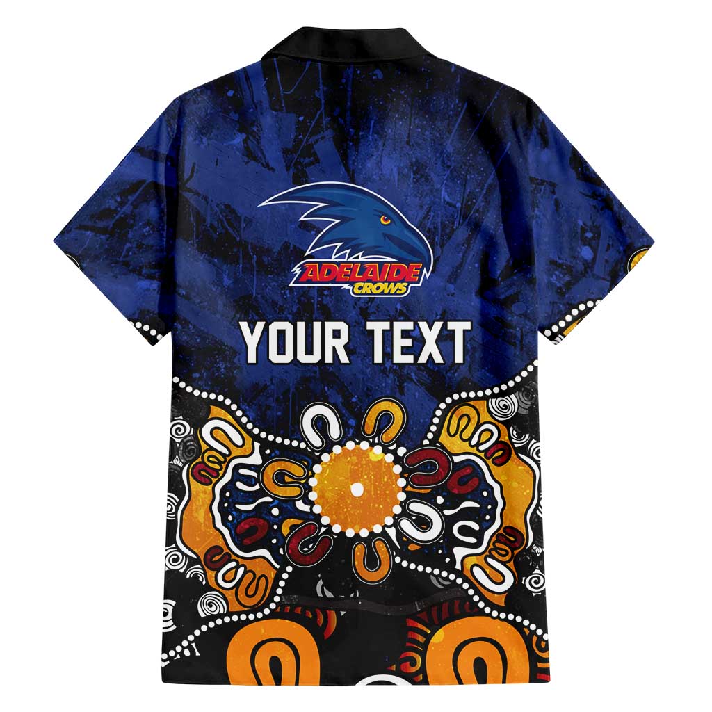 Personalized Adelaide Crows Family Matching Mermaid Dress and Hawaiian Shirt Aboriginal Dot Painting Graffiti Style