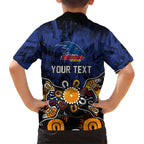 Personalized Adelaide Crows Family Matching Off Shoulder Maxi Dress and Hawaiian Shirt Aboriginal Dot Painting Graffiti Style