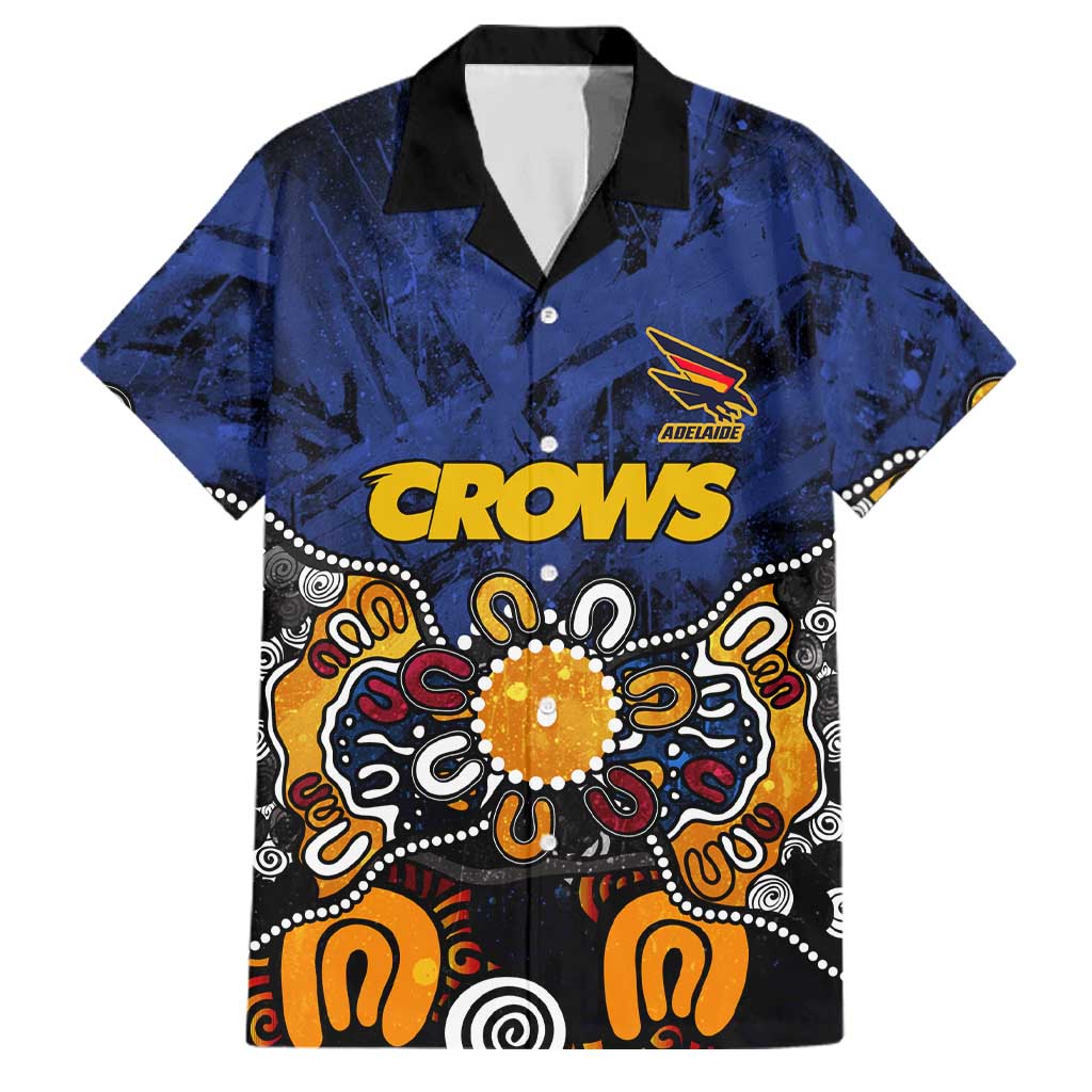 Personalized Adelaide Crows Family Matching Tank Maxi Dress and Hawaiian Shirt Aboriginal Dot Painting Graffiti Style