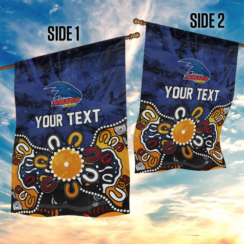 Personalized Adelaide Crows Garden Flag Aboriginal Dot Painting Graffiti Style