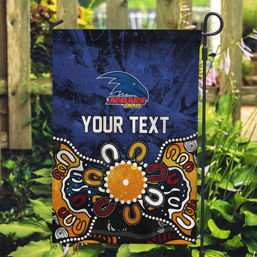 Personalized Adelaide Crows Garden Flag Aboriginal Dot Painting Graffiti Style