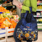 Personalized Adelaide Crows Grocery Bag Aboriginal Dot Painting Graffiti Style