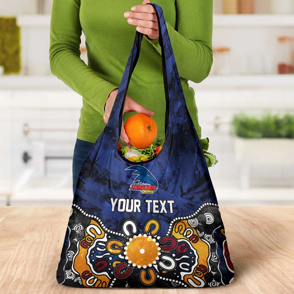 Personalized Adelaide Crows Grocery Bag Aboriginal Dot Painting Graffiti Style