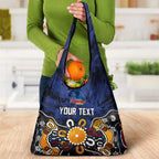 Personalized Adelaide Crows Grocery Bag Aboriginal Dot Painting Graffiti Style
