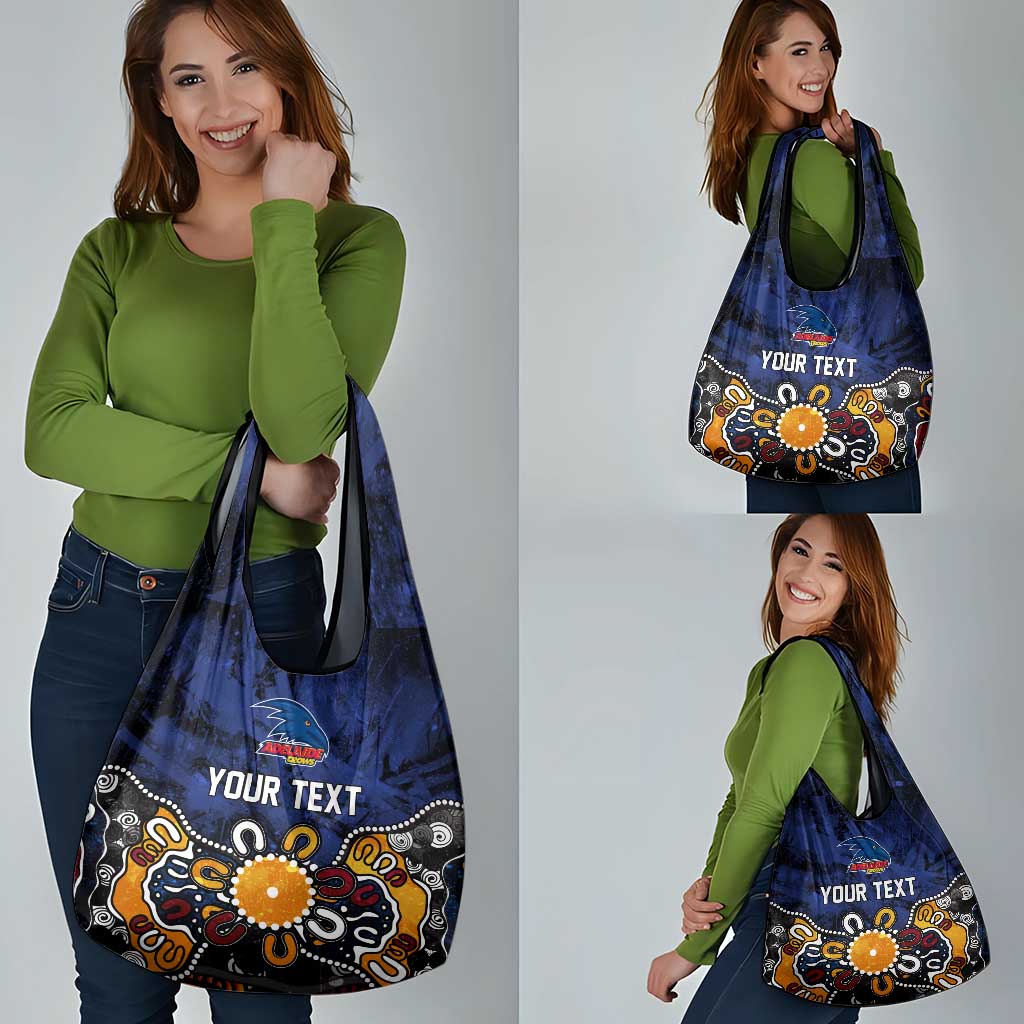 Personalized Adelaide Crows Grocery Bag Aboriginal Dot Painting Graffiti Style