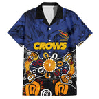 Personalized Adelaide Crows Hawaiian Shirt Aboriginal Dot Painting Graffiti Style
