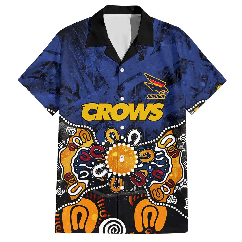 Personalized Adelaide Crows Hawaiian Shirt Aboriginal Dot Painting Graffiti Style