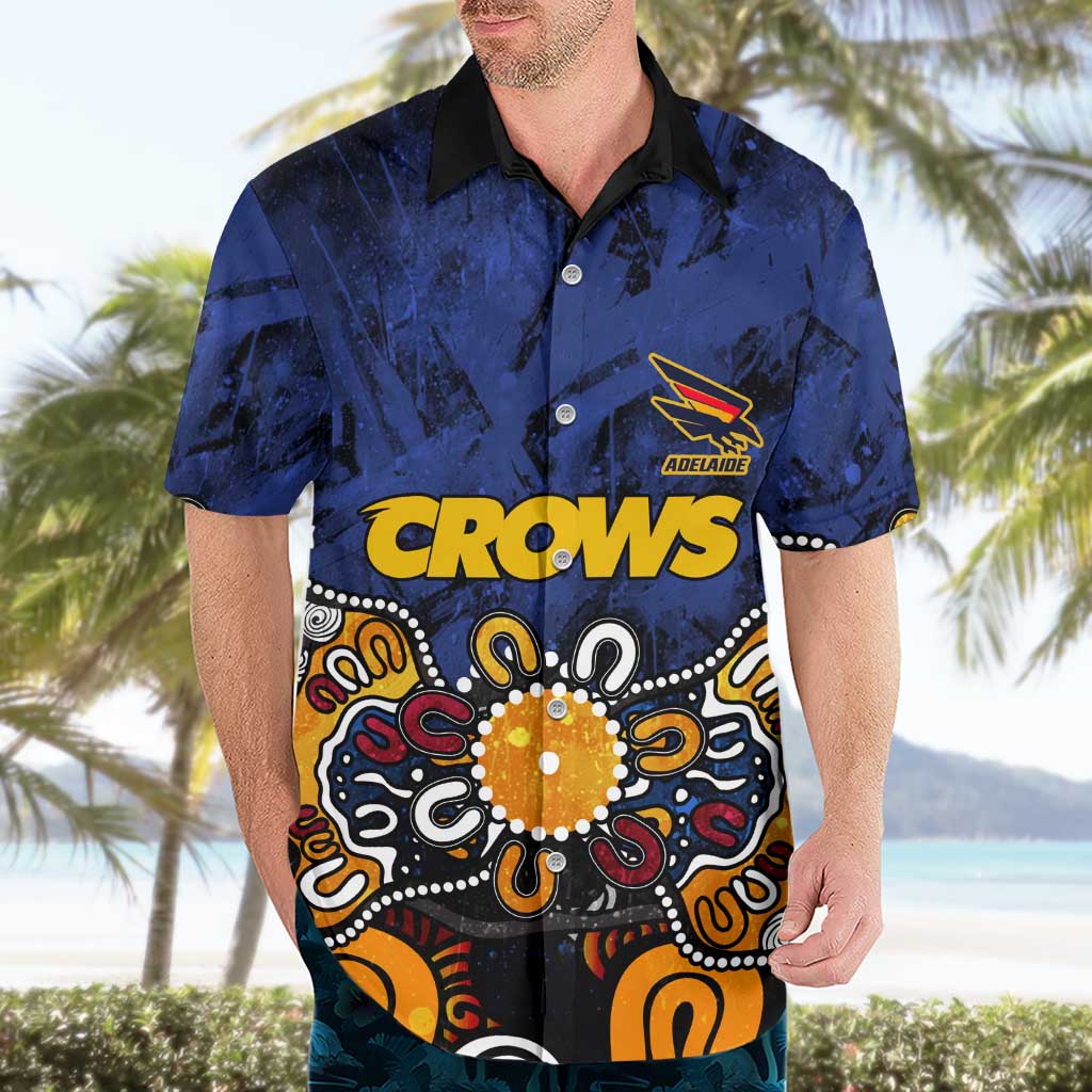 Personalized Adelaide Crows Hawaiian Shirt Aboriginal Dot Painting Graffiti Style