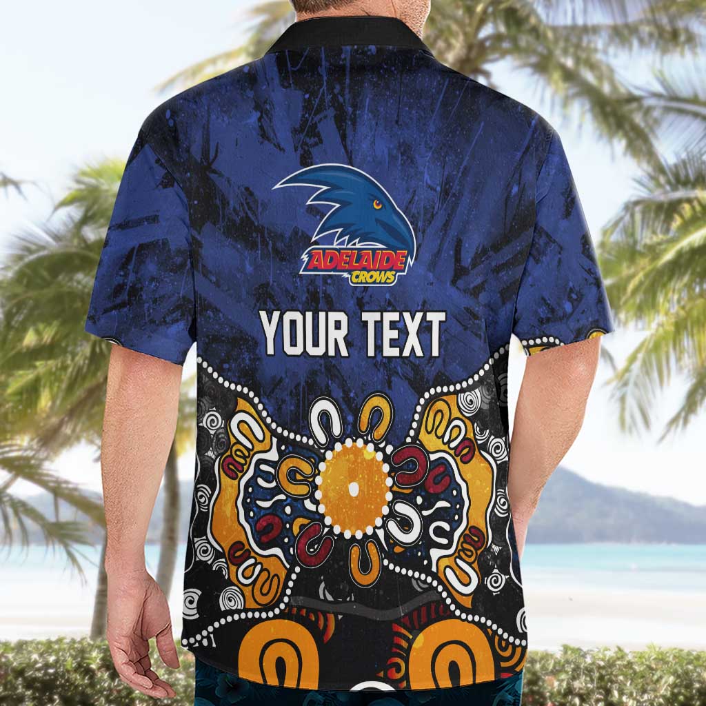 Personalized Adelaide Crows Hawaiian Shirt Aboriginal Dot Painting Graffiti Style