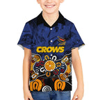 Personalized Adelaide Crows Hawaiian Shirt Aboriginal Dot Painting Graffiti Style