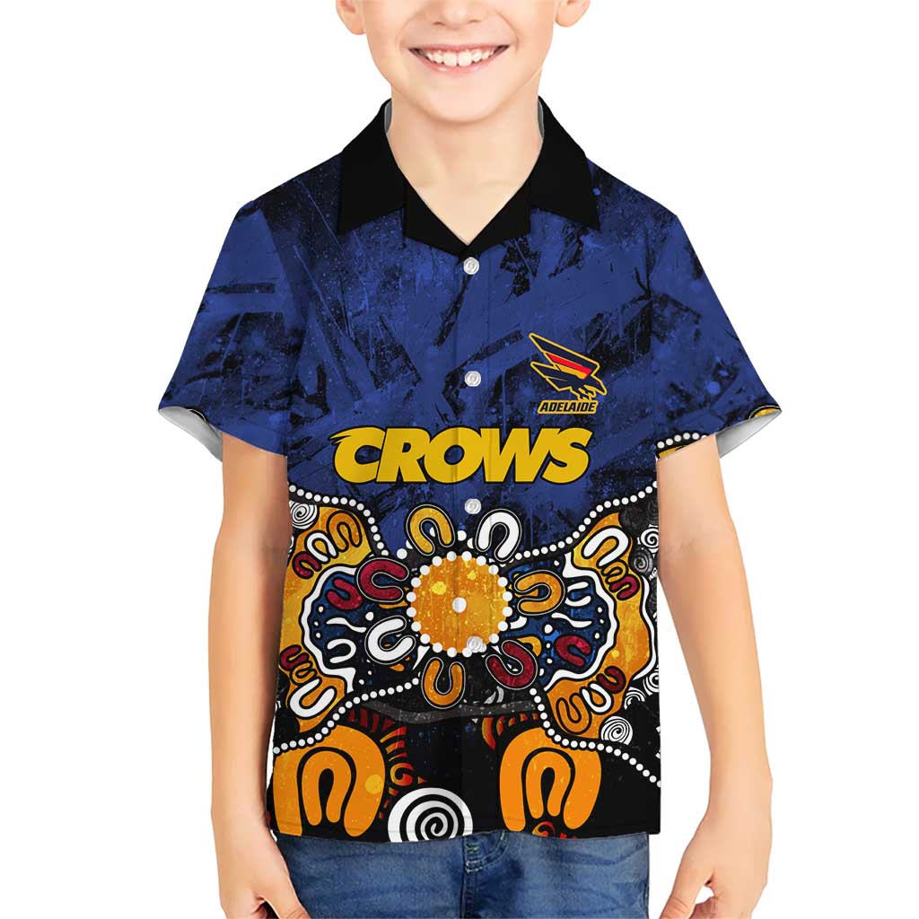 Personalized Adelaide Crows Hawaiian Shirt Aboriginal Dot Painting Graffiti Style