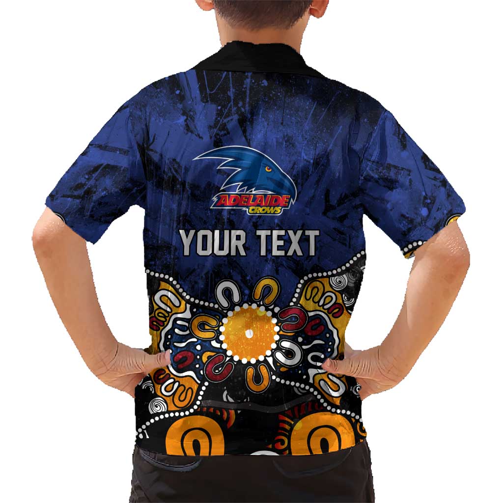 Personalized Adelaide Crows Hawaiian Shirt Aboriginal Dot Painting Graffiti Style