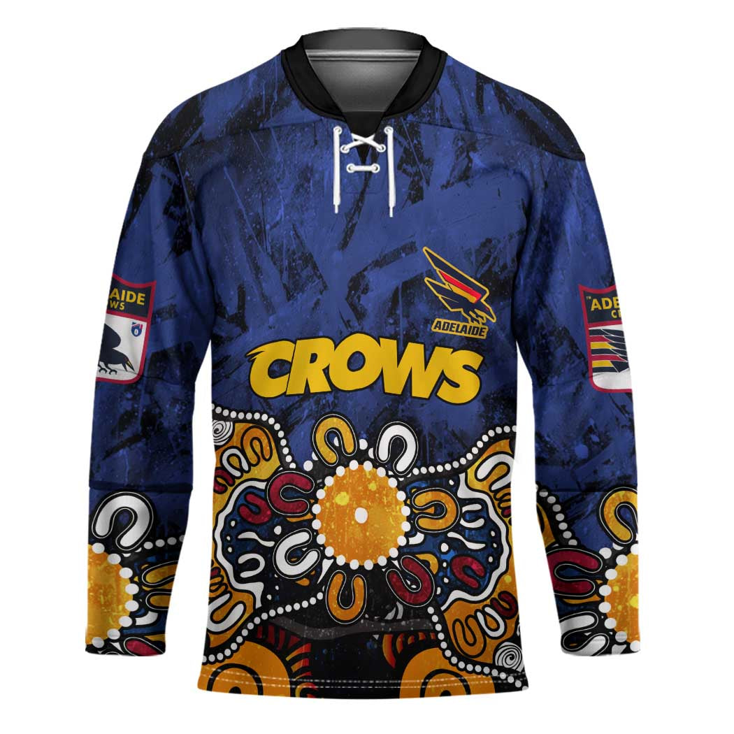 Personalized Adelaide Crows Hockey Jersey Aboriginal Dot Painting Graffiti Style