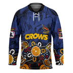 Personalized Adelaide Crows Hockey Jersey Aboriginal Dot Painting Graffiti Style