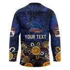 Personalized Adelaide Crows Hockey Jersey Aboriginal Dot Painting Graffiti Style