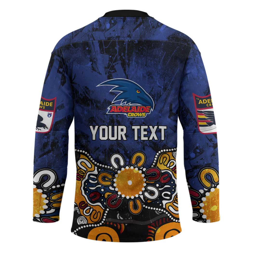 Personalized Adelaide Crows Hockey Jersey Aboriginal Dot Painting Graffiti Style