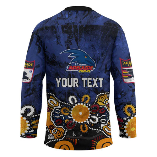 Personalized Adelaide Crows Hockey Jersey Aboriginal Dot Painting Graffiti Style