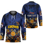 Personalized Adelaide Crows Hockey Jersey Aboriginal Dot Painting Graffiti Style