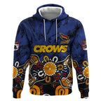 Personalized Adelaide Crows Hoodie Aboriginal Dot Painting Graffiti Style